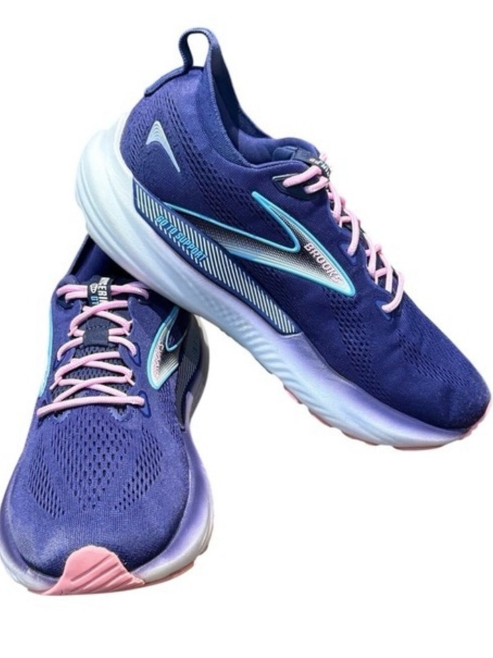 BROOKS Glycerin GTS 22 Stability Running Shoes Purple Blue | Women's 11.5B